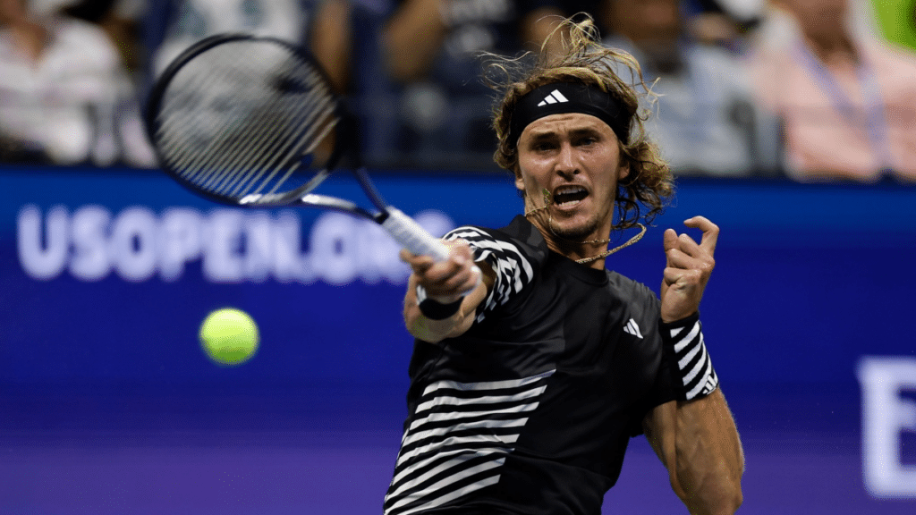 US Open 2025 Alexander Zverev playing tennis