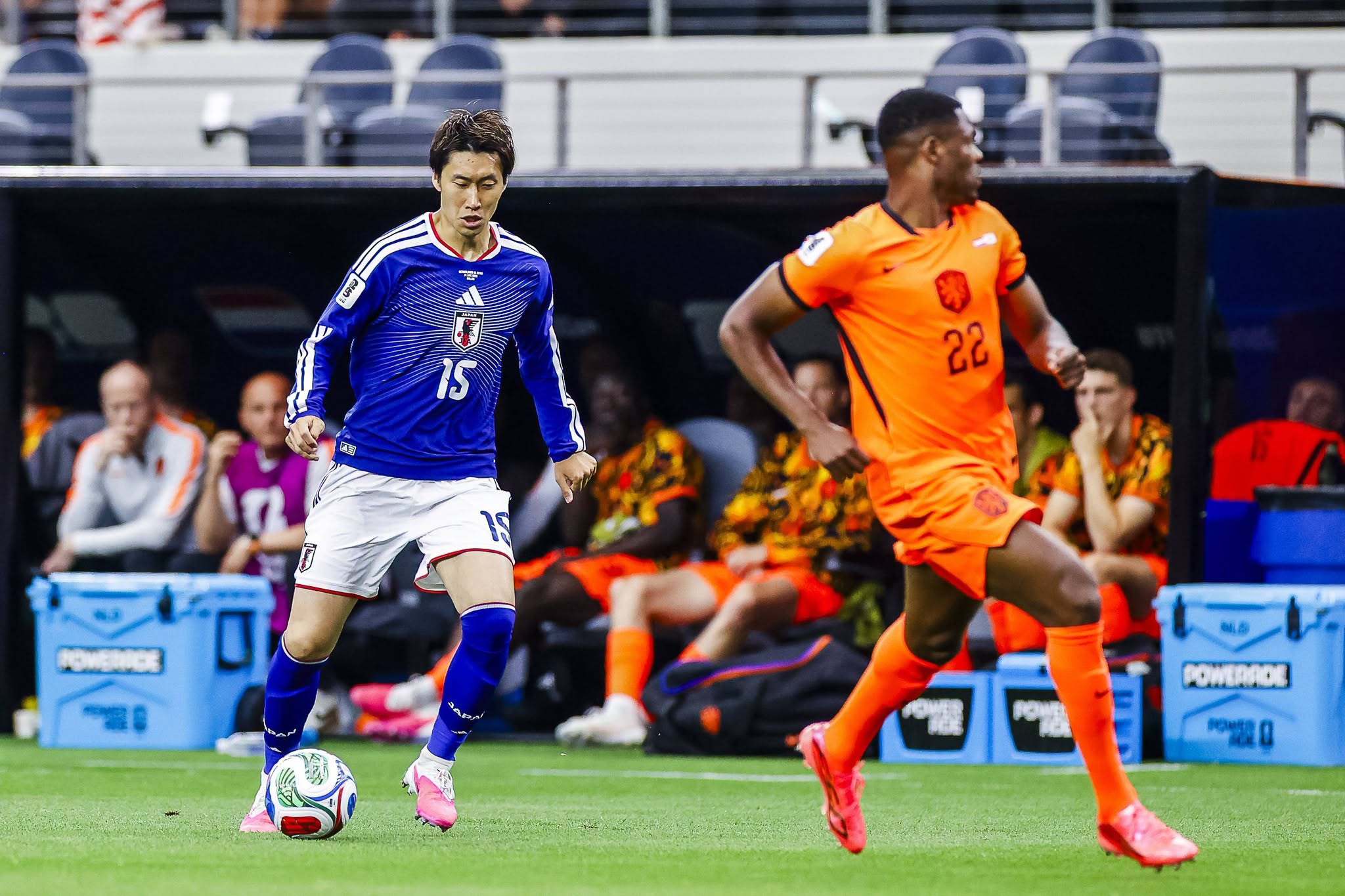 Daichi Kamada, #15, Japan, controls the ball during the World Cup 2026 game vs the Netherlands. World Cup 2026 tips for day 11 & 12 featured image.