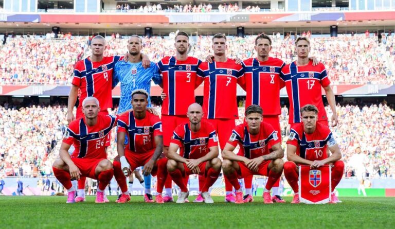 Norway national team photo ahead of their World Cup 2026 game vs Iraq. World Cup 2026 tips for day 13 & 14 featured image.
