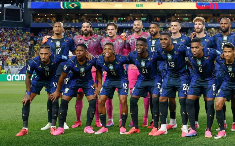Brazil national team photo before their World Cup 2026 game vs Haiti. Brazil vs Japan Round of 32 World Cup 2026 featured image.